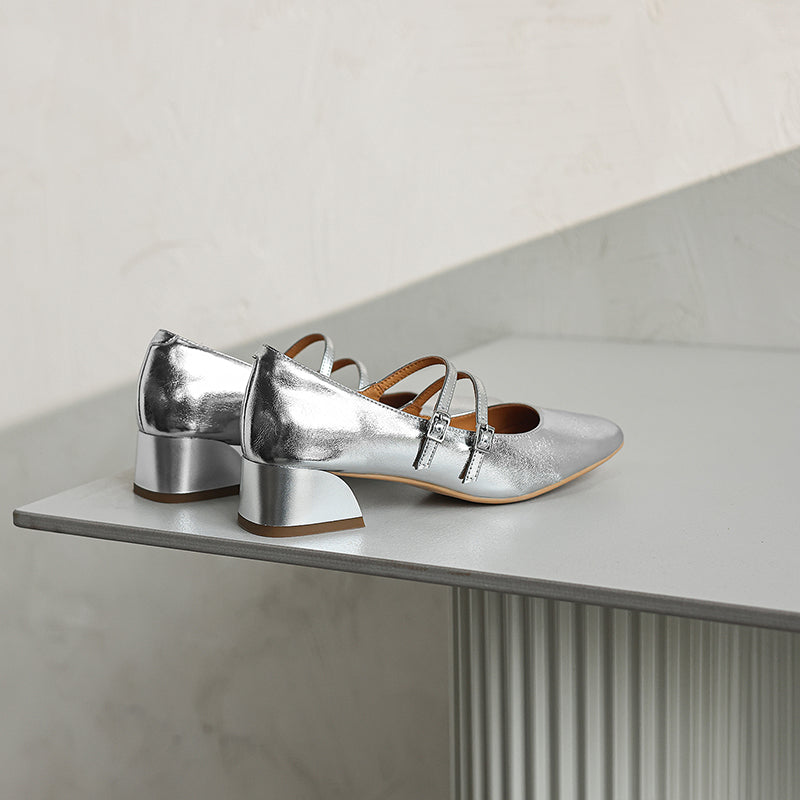 Modern Patent Leather Professional Mary Janes - Stable Mid-Heel Dress Shoes - Elegant All-Day Comfort Pumps