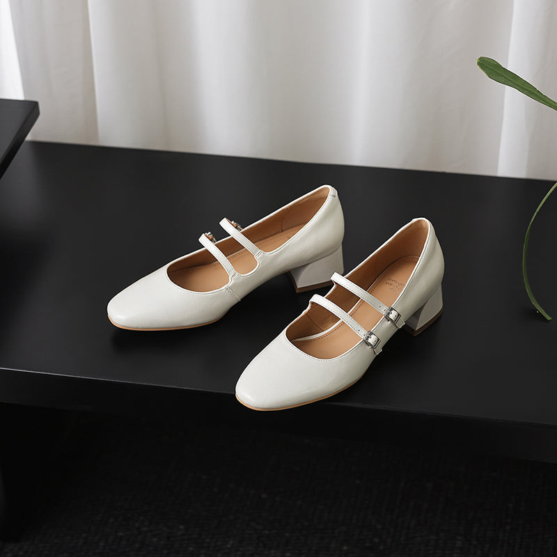 Modern Patent Leather Professional Mary Janes - Stable Mid-Heel Dress Shoes - Elegant All-Day Comfort Pumps
