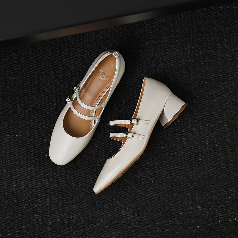 Modern Patent Leather Professional Mary Janes - Stable Mid-Heel Dress Shoes - Elegant All-Day Comfort Pumps