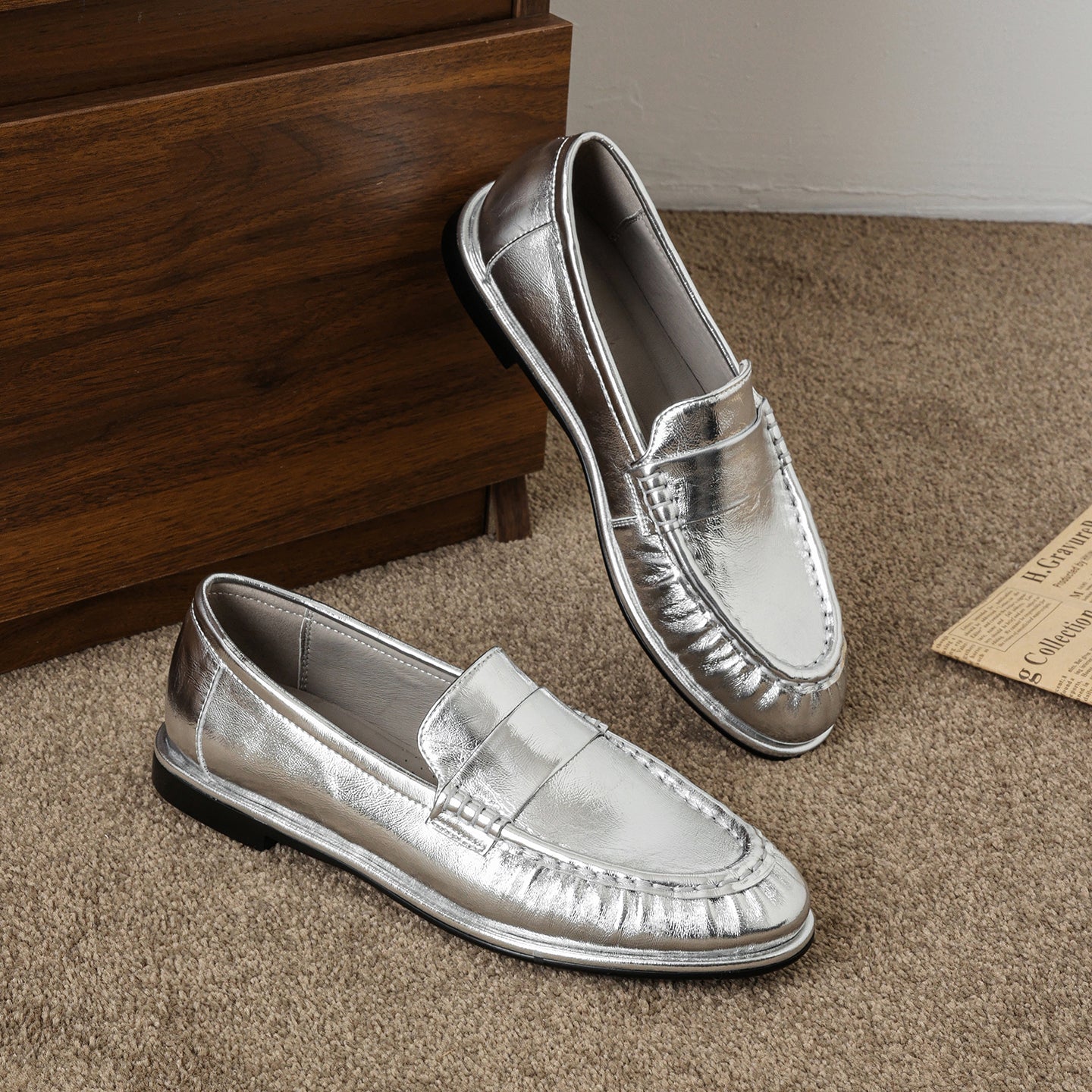 Women’s Sheepskin Driving Loafers – Casual Business Comfortable Shoes