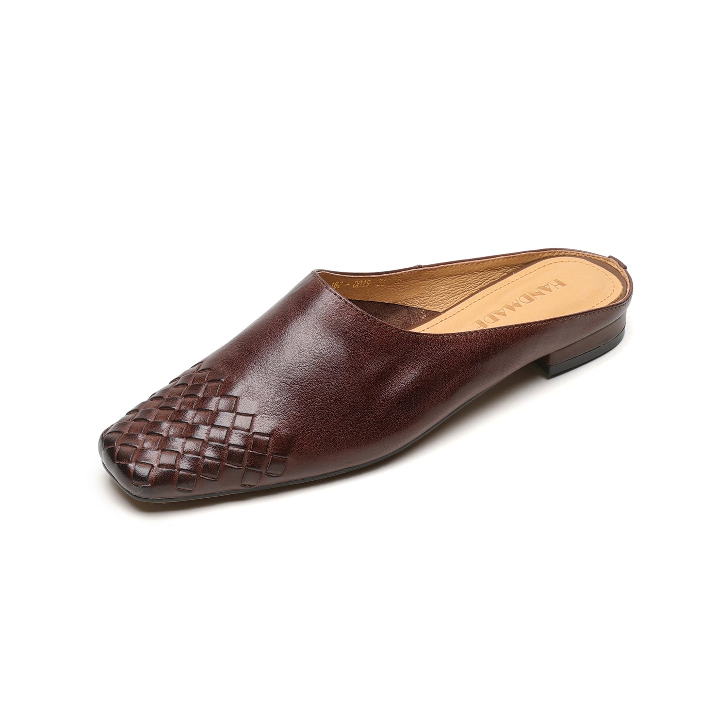Women's Artisanal Woven Leather Slides - Sheepskin Summer Mules