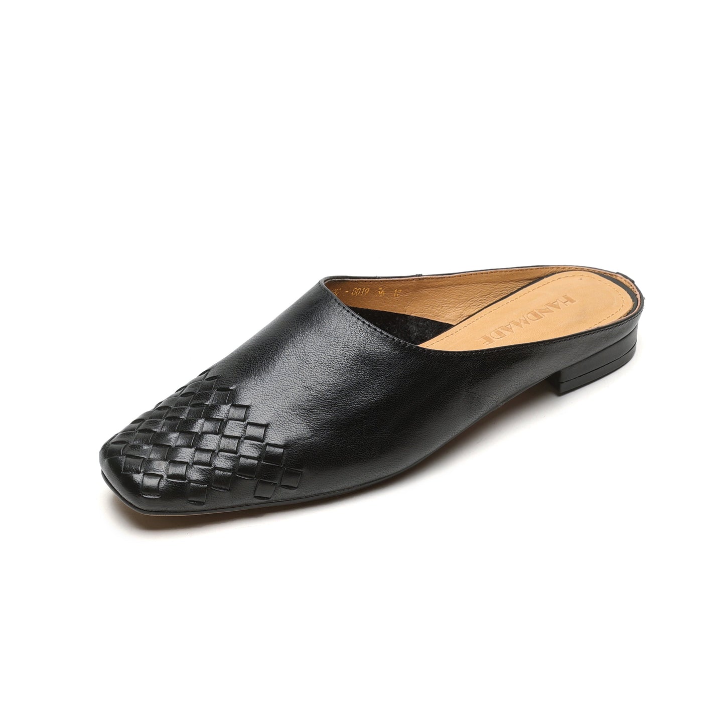 Women's Artisanal Woven Leather Slides - Sheepskin Summer Mules