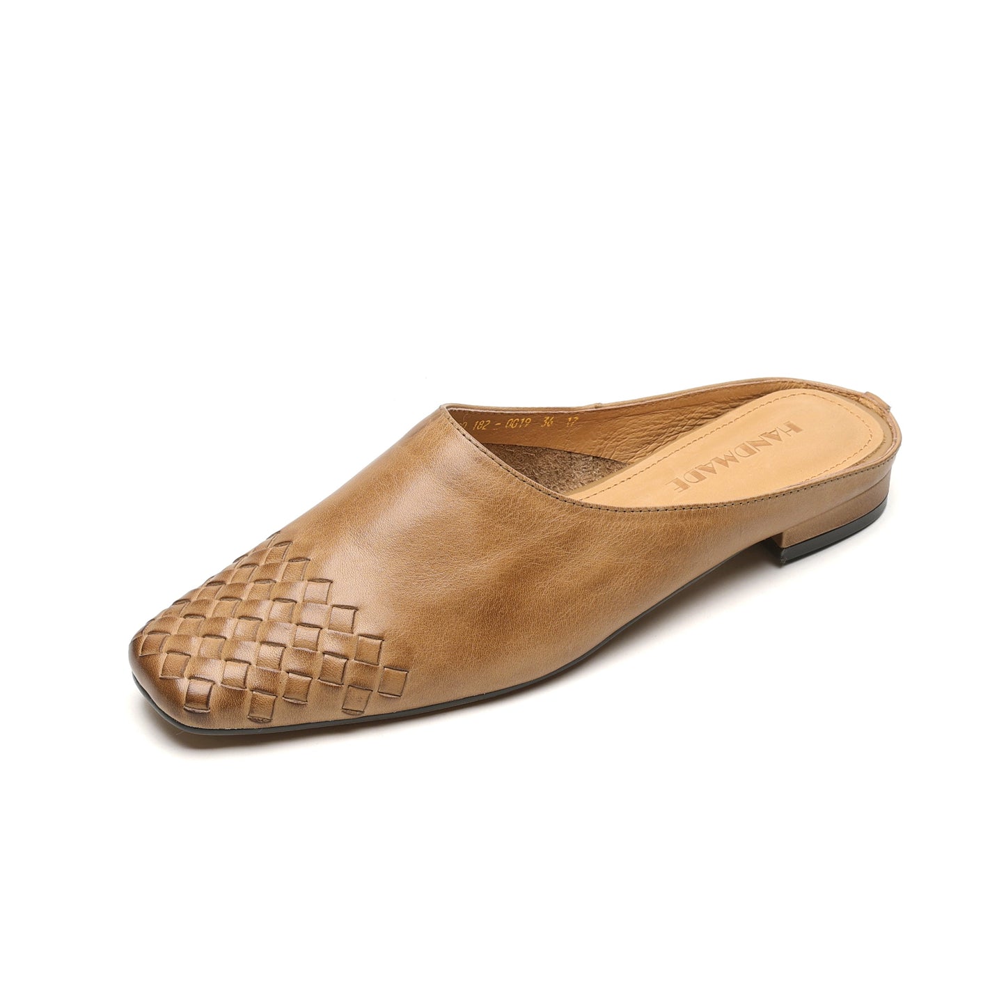 Women's Artisanal Woven Leather Slides - Sheepskin Summer Mules