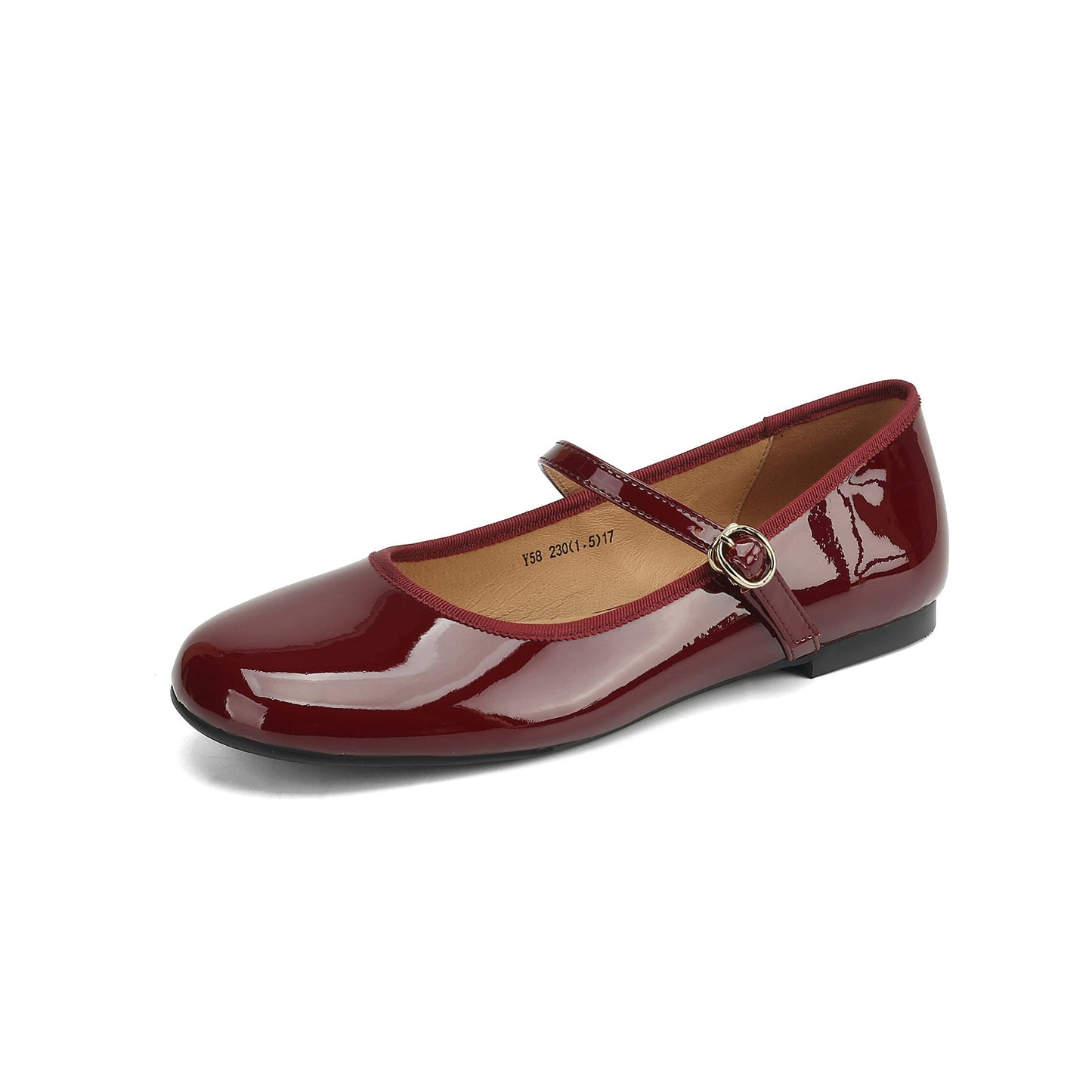 Women's Patent Mary Janes Elegant Round-Toe Summer Flat Heel