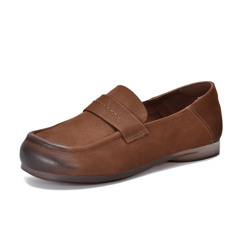 Clearance Sale Chic Handmade Womens Loafers £29.99 - Brown/UK4/CN37/235