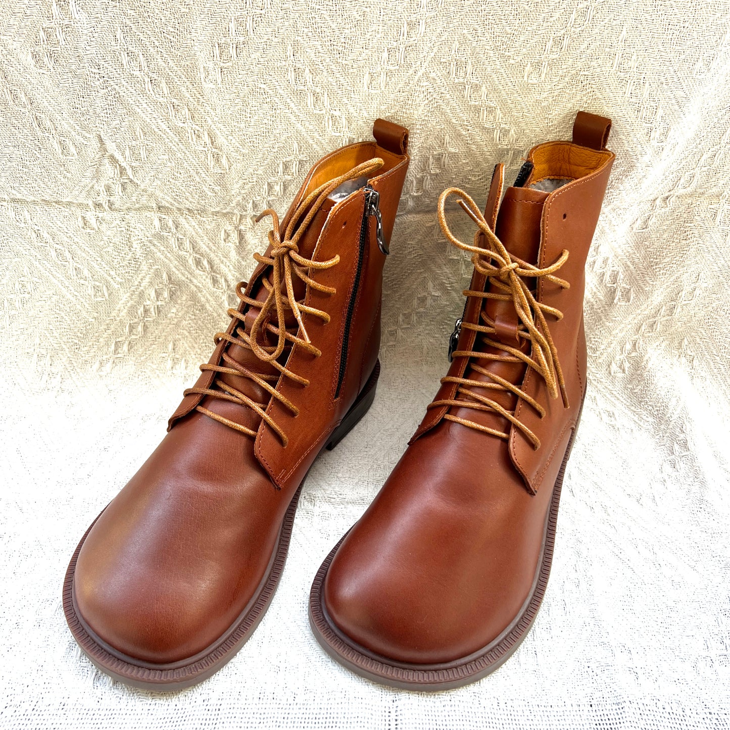 Women's Leather Shearling Ankle Boots – Wide Toe Winter Warm Boots