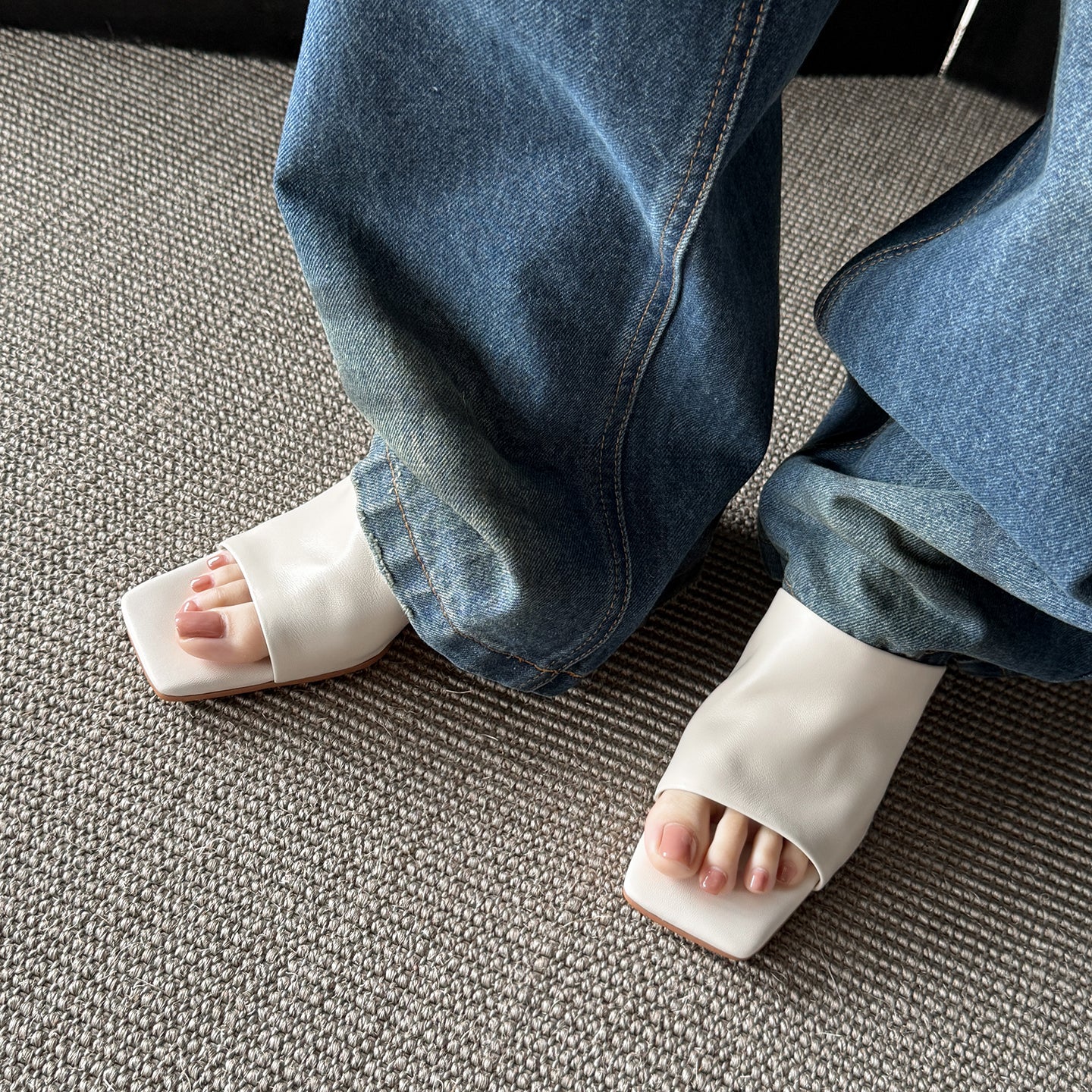 Minimalist Soft Sheepskin Wedge Sandals - Summer Slides - High-End Comfort Footwear