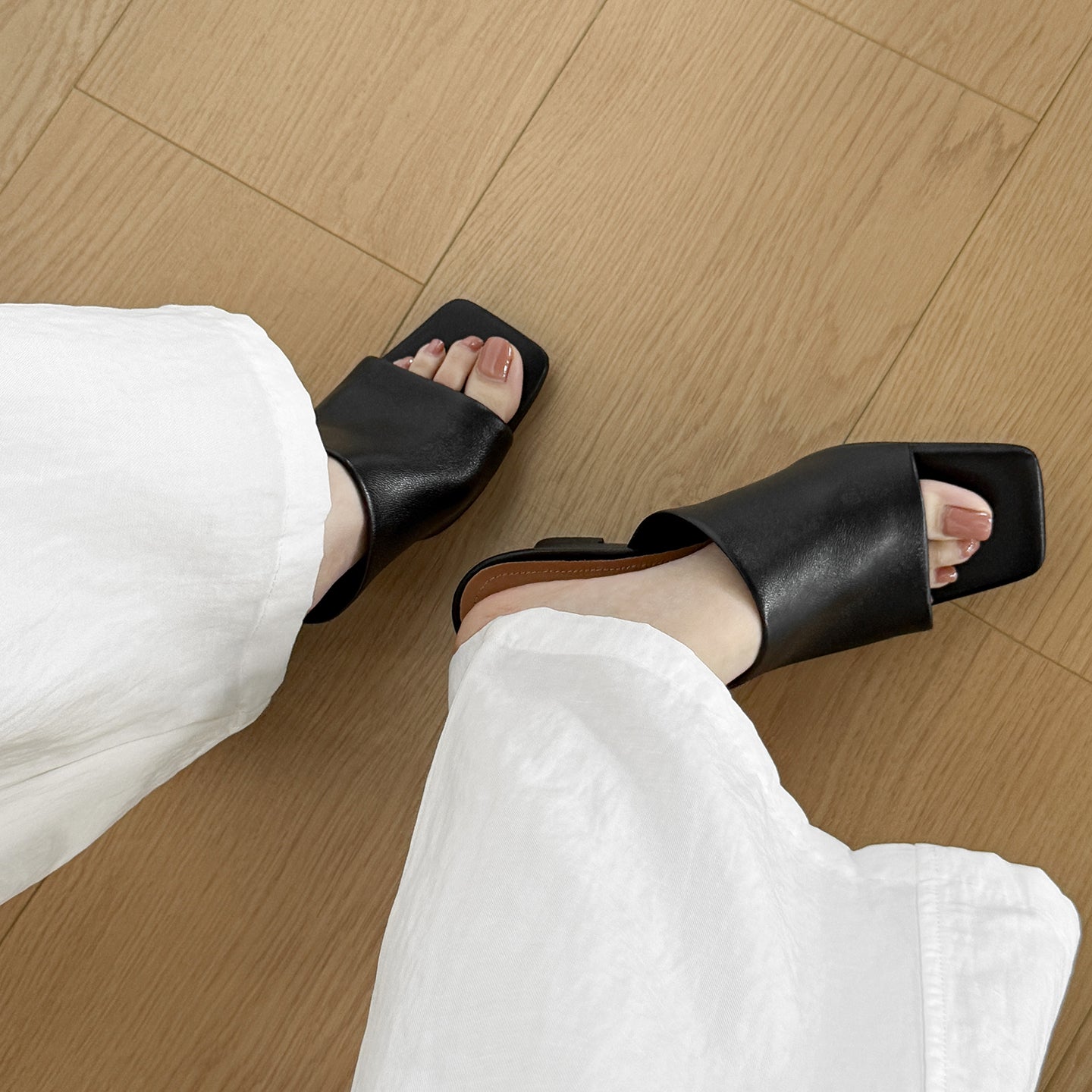 Minimalist Soft Sheepskin Wedge Sandals - Summer Slides - High-End Comfort Footwear