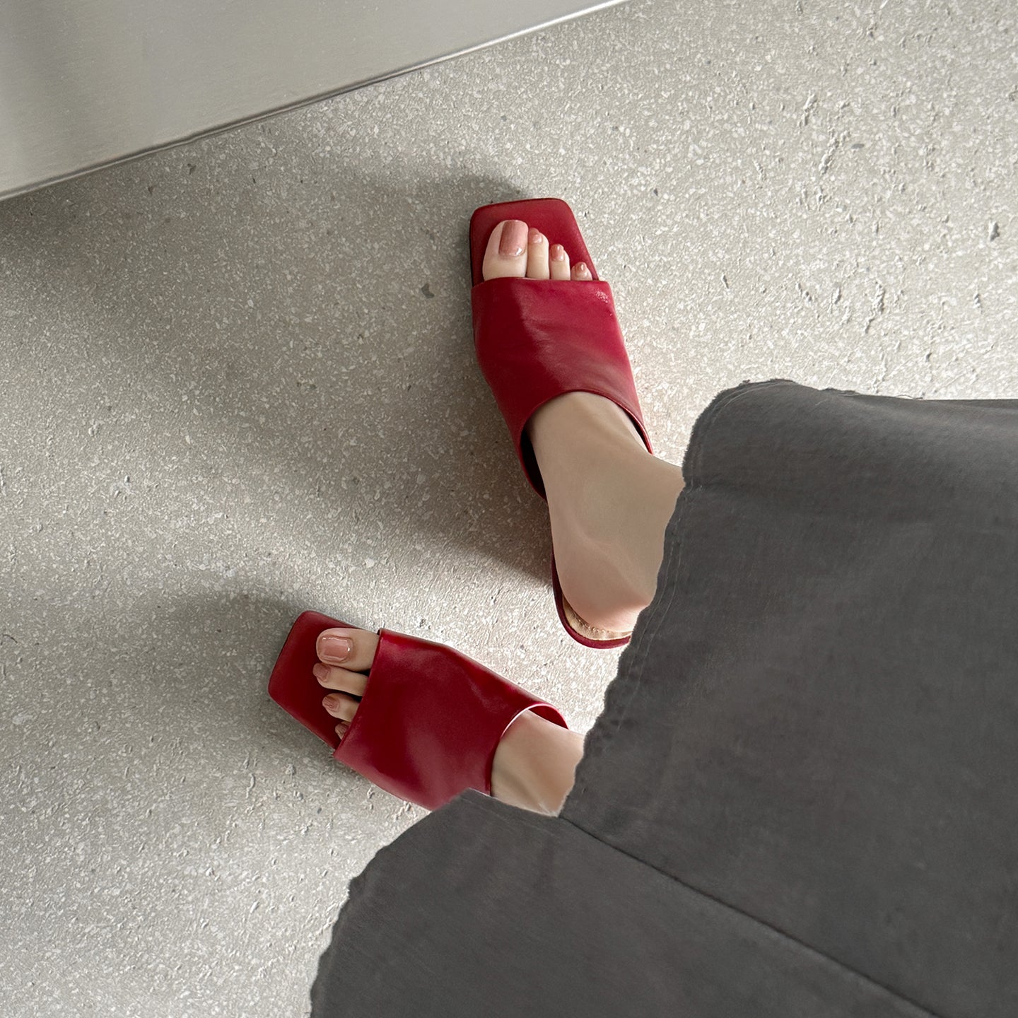 Minimalist Soft Sheepskin Wedge Sandals - Summer Slides - High-End Comfort Footwear