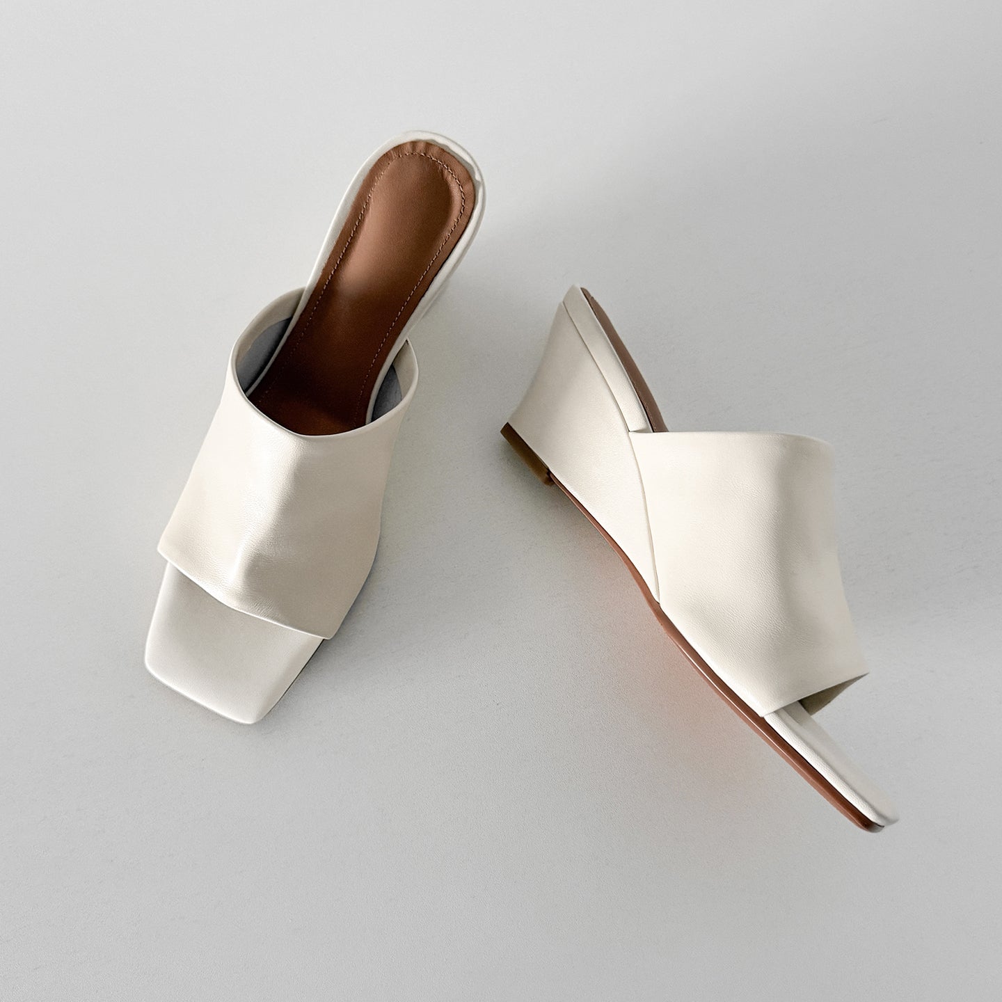 Minimalist Soft Sheepskin Wedge Sandals - Summer Slides - High-End Comfort Footwear