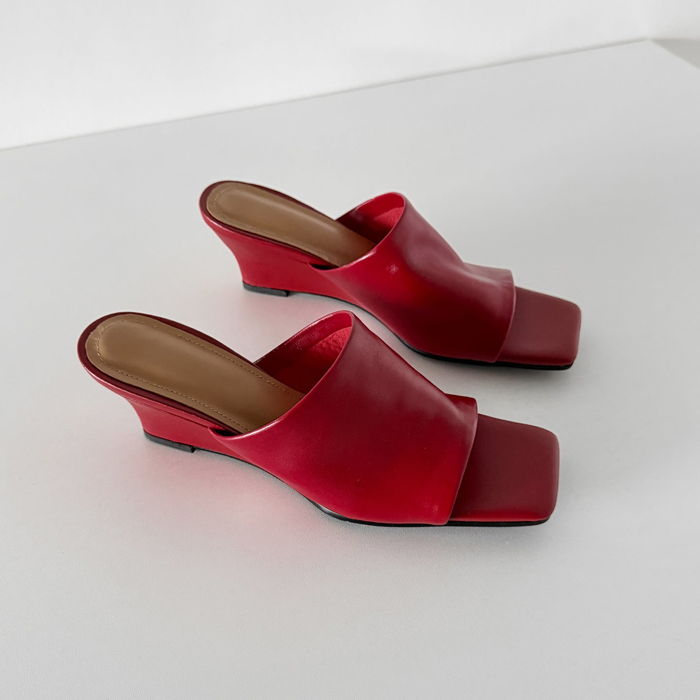 Minimalist Soft Sheepskin Wedge Sandals - Summer Slides - High-End Comfort Footwear