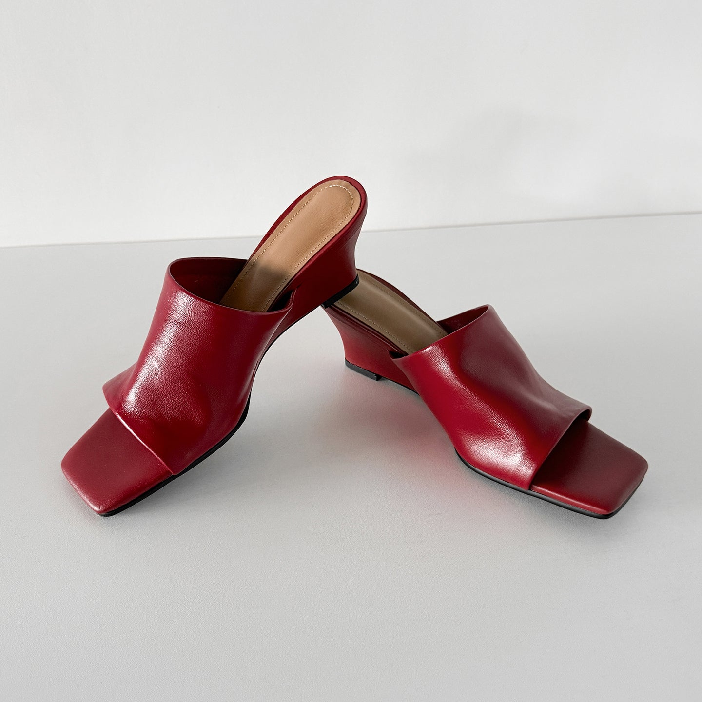 Minimalist Soft Sheepskin Wedge Sandals - Summer Slides - High-End Comfort Footwear