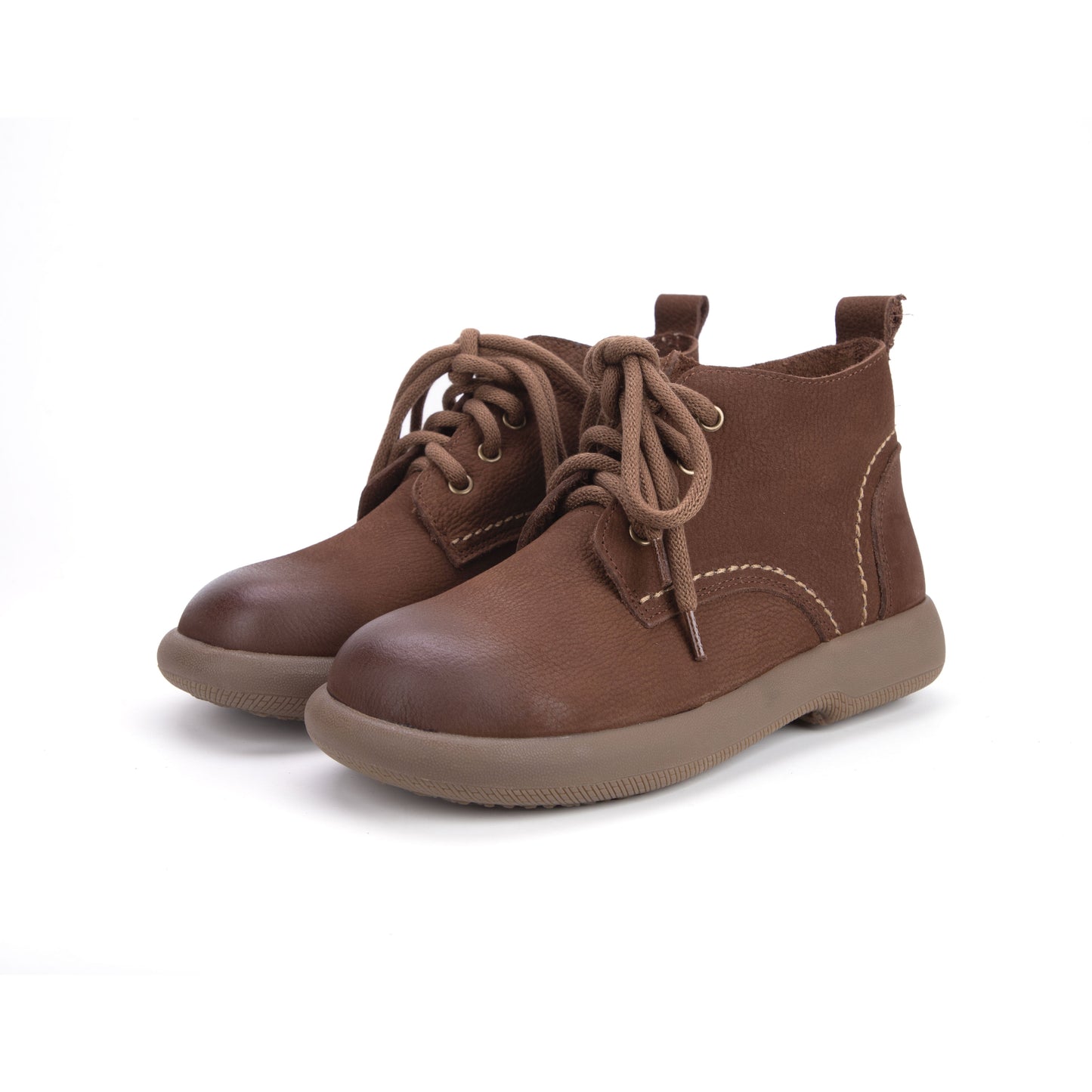 Women's Literary Leather Vintage Casual Lace-up Ankle Boots