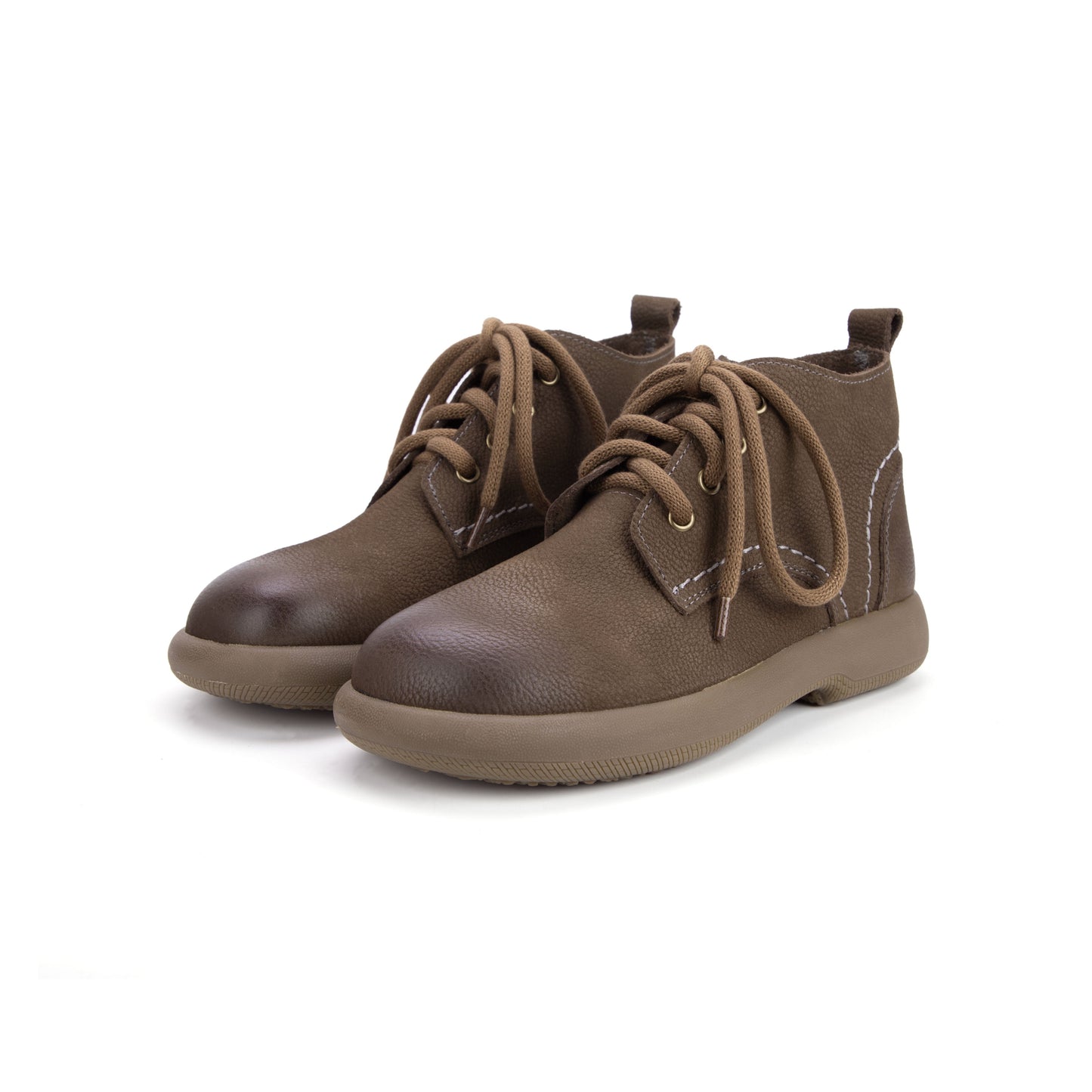 Women's Literary Leather Vintage Casual Lace-up Ankle Boots