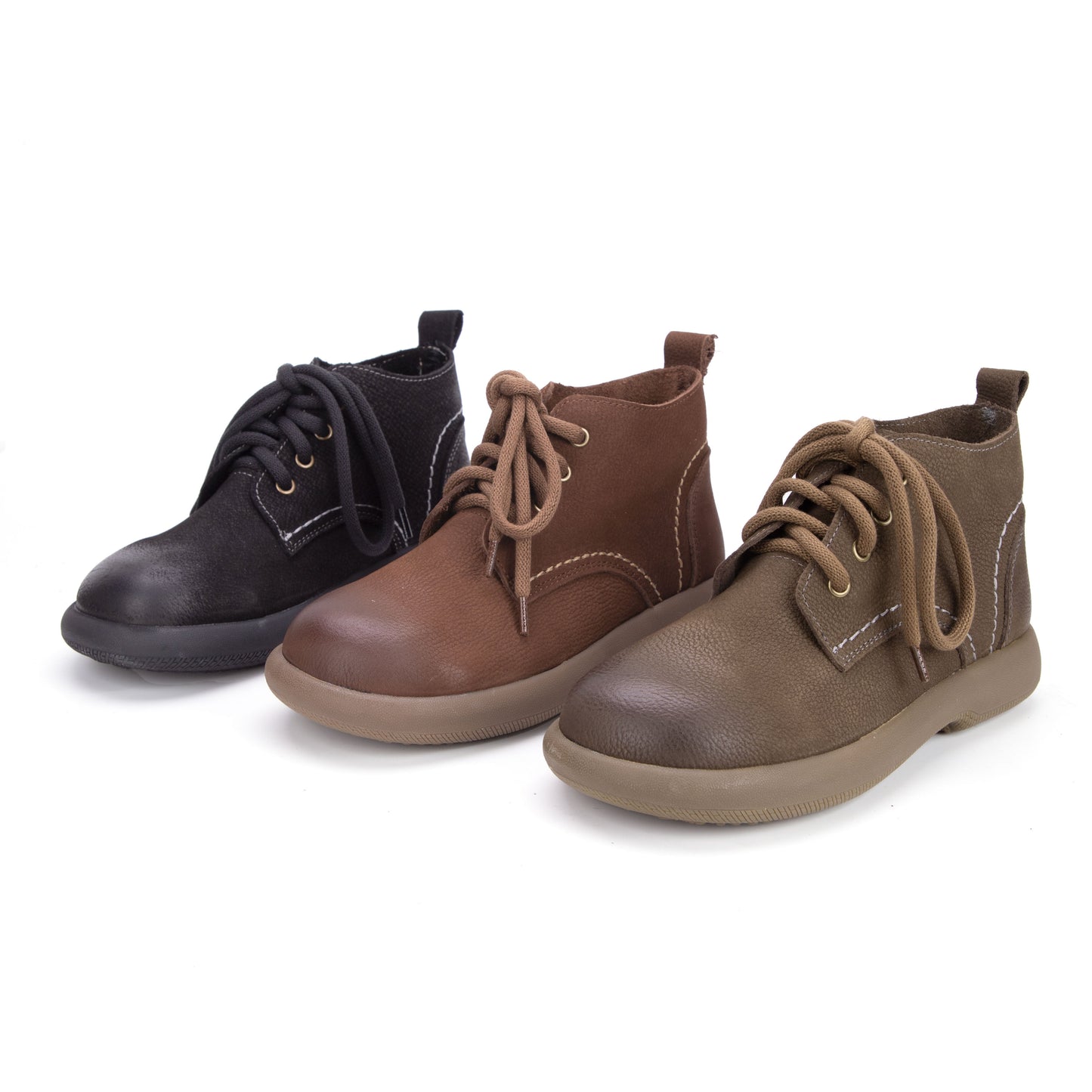 Women's Literary Leather Vintage Casual Lace-up Ankle Boots