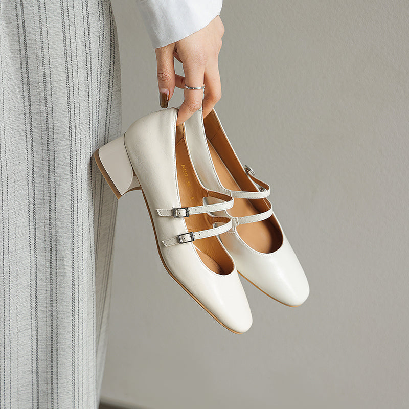 Modern Patent Leather Professional Mary Janes - Stable Mid-Heel Dress Shoes - Elegant All-Day Comfort Pumps