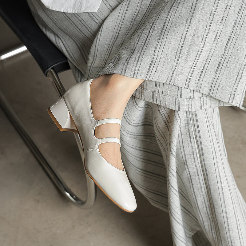 Modern Patent Leather Professional Mary Janes - Stable Mid-Heel Dress Shoes - Elegant All-Day Comfort Pumps